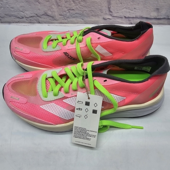 Women's Size 7.5 Adidas Adizero Boston 11 Running Casual Shoe Pink White GX6656 - Picture 6 of 8